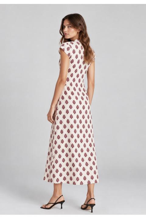 Dress printed flower CRUDO