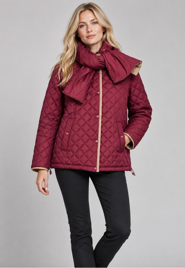 Parka reversible corta GRANATE