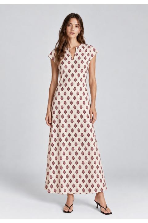 Dress printed flower CRUDO