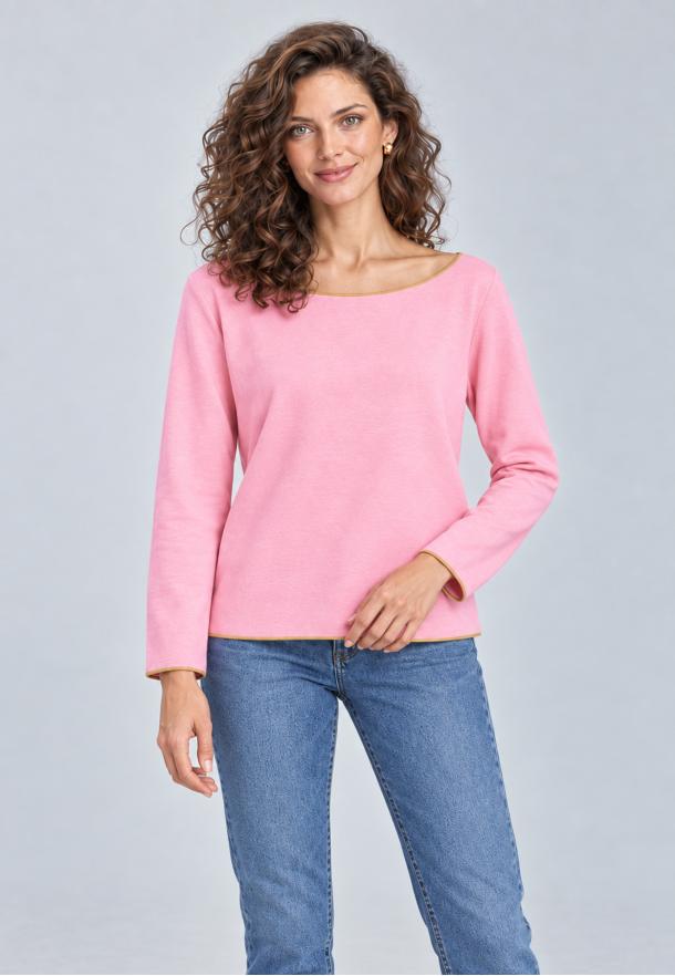 Camiseta cinta oro barco ROSA
