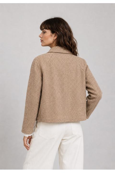 Jacket herringbone MARRON