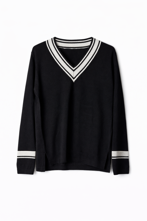 Jersey pico raya NEGRO