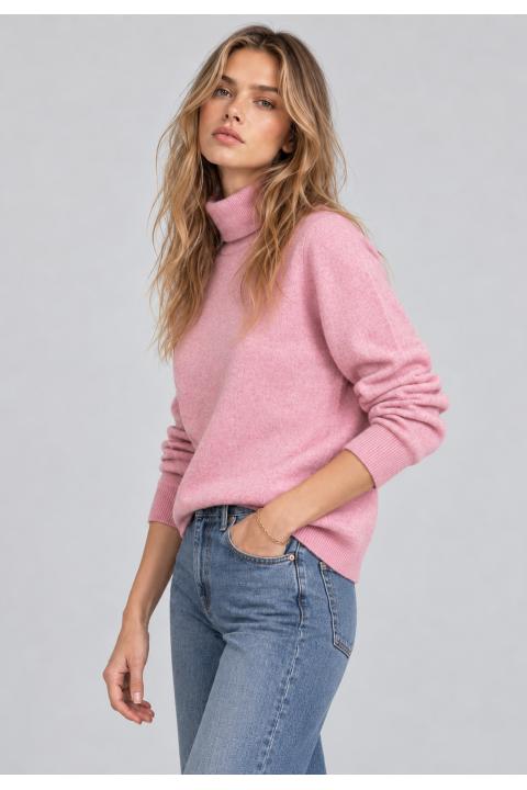 Jersey cuello caido ROSA