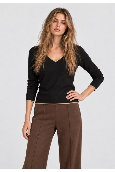T-shirt cinta oro NEGRO