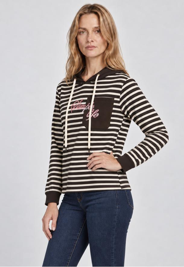 Sweatshirt stripes MARRON