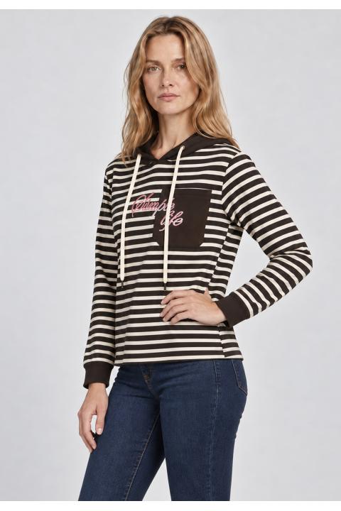 Sudadera rayas MARRON