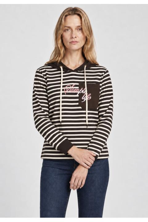 Sudadera rayas MARRON
