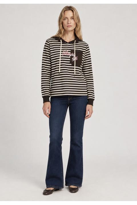 Sweatshirt stripes MARRON