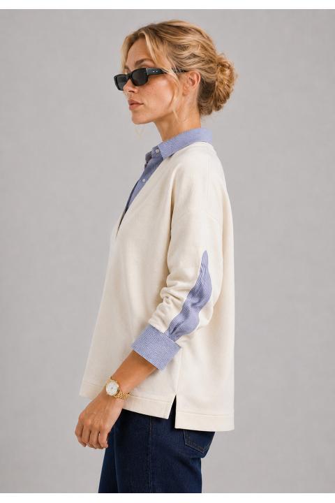 Sweatshirt combinacion CRUDO