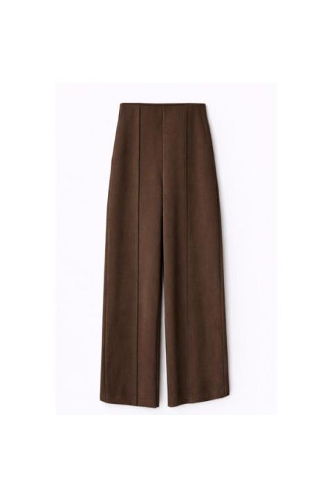Trousers in knit fabric MARRON