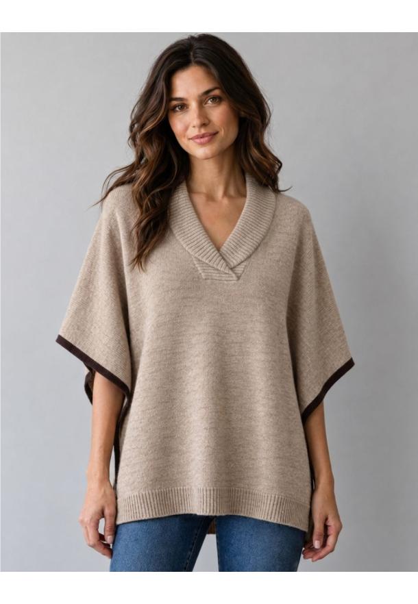 Poncho detalle CAMEL
