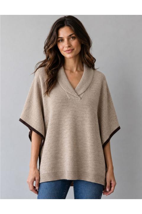Poncho detalle CAMEL