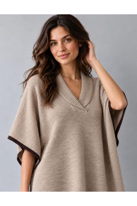 Poncho detalle CAMEL