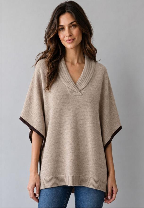 Poncho detalle CAMEL