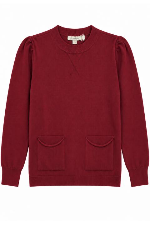 Sweater zig-zag GRANATE