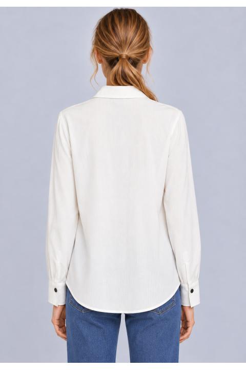 Camisa blanca contraste CRUDO