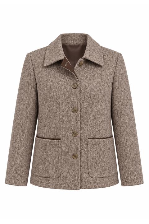 Jacket herringbone MARRON
