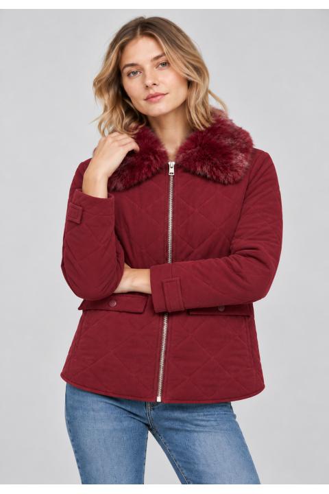 Parka diamond quilted GRANATE