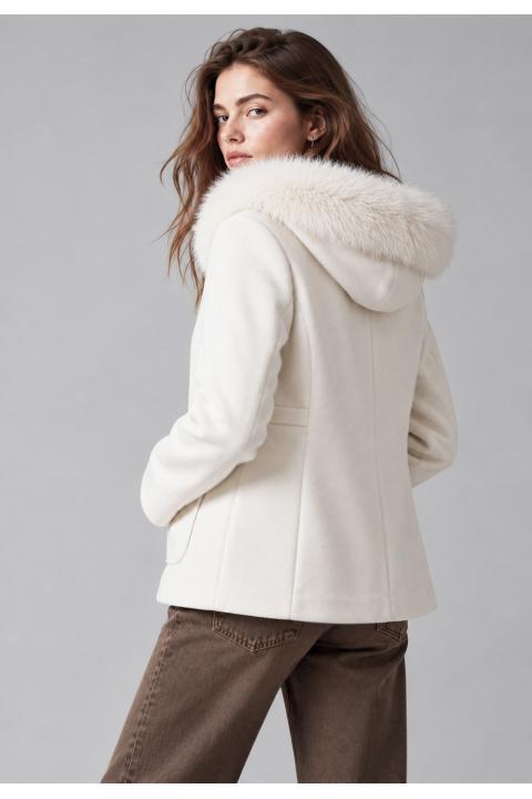 Abrigo cremallera BEIGE