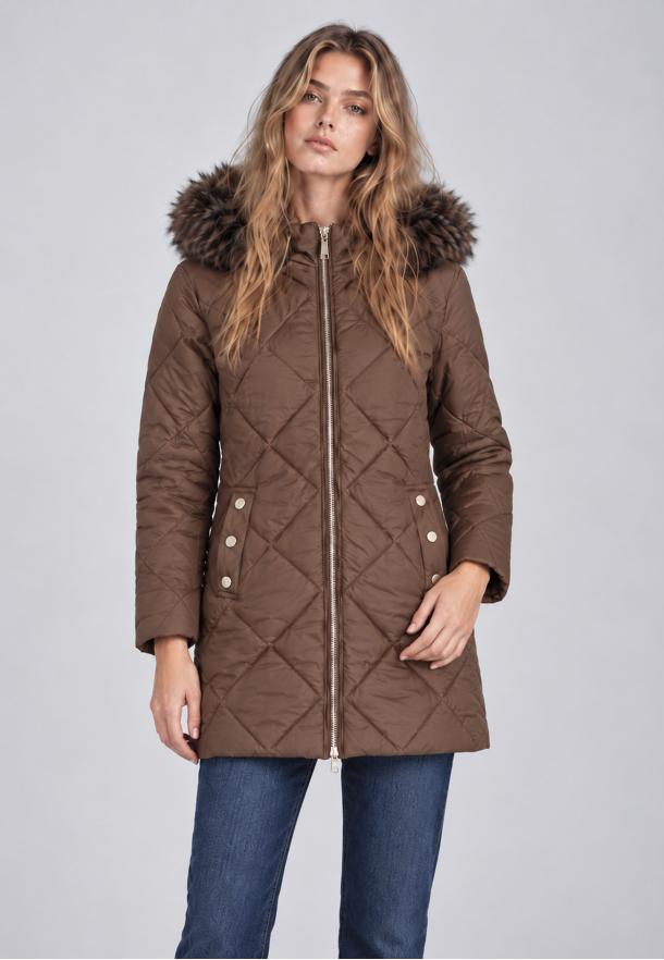 Parka larga MARRON