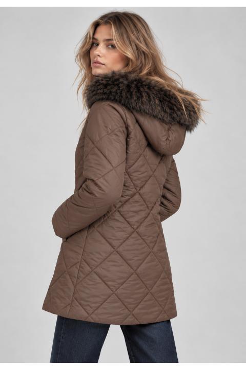 Parka long MARRON