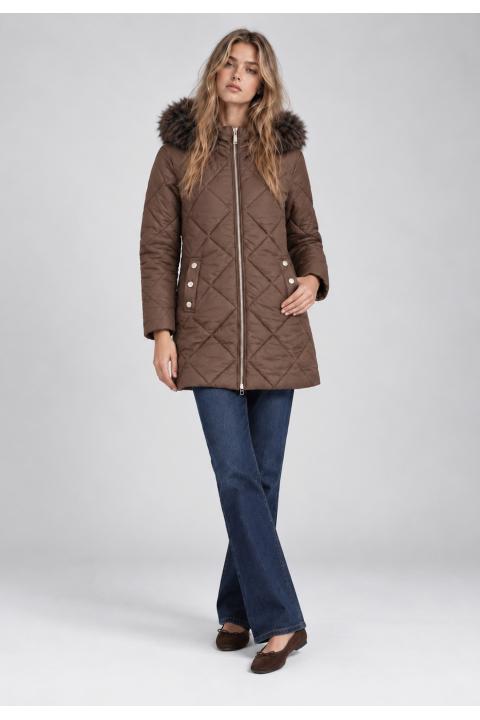 Parka larga MARRON